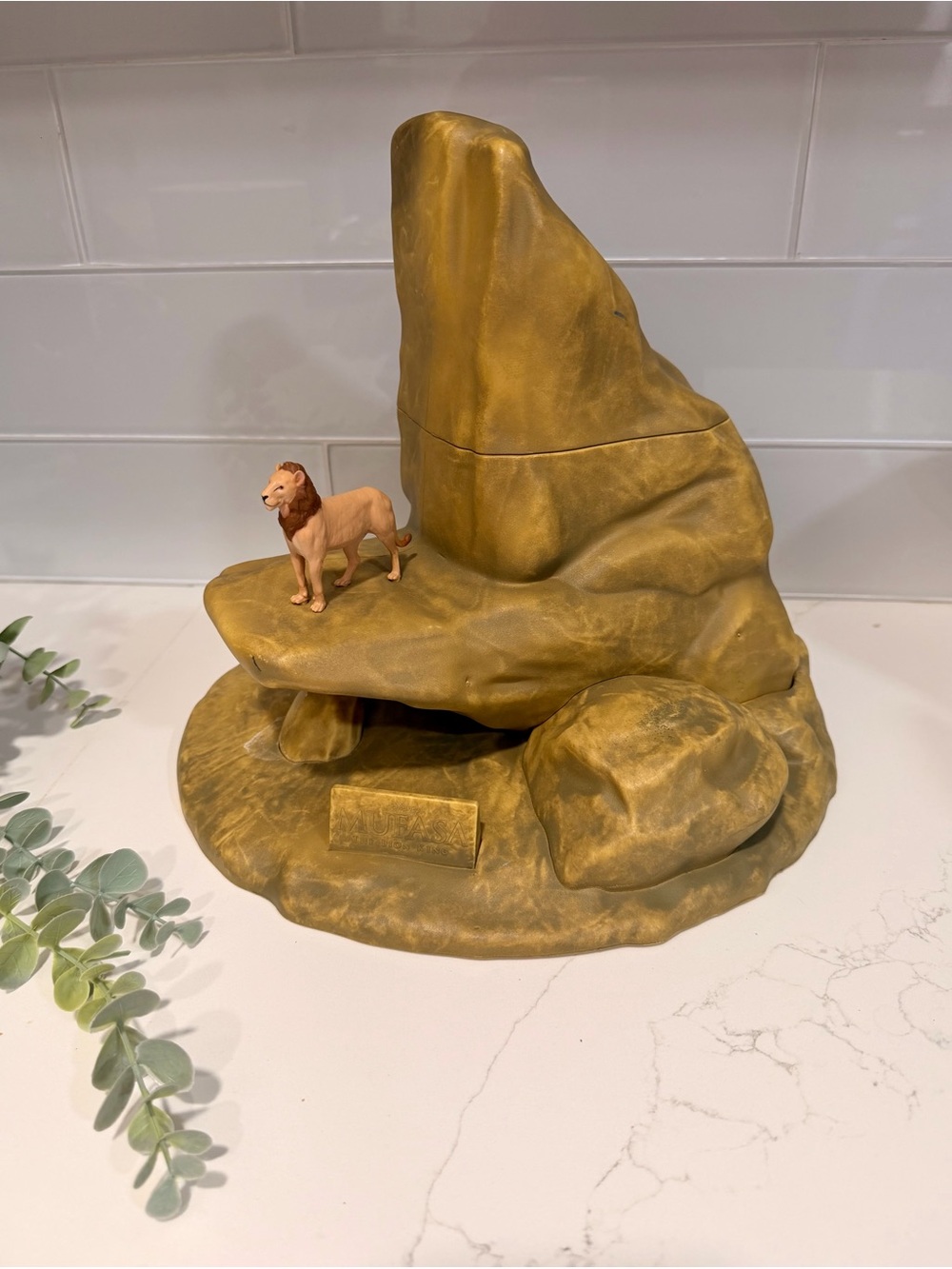 Disney Gold Lion Pride Rock Sculpture